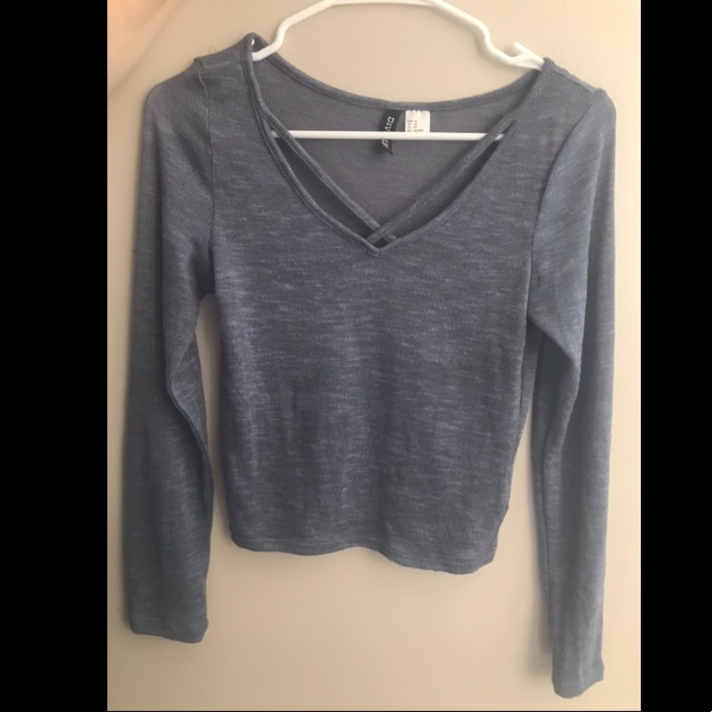 Sheer long sleeve top